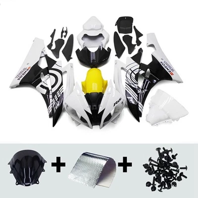 Kit de carenado ABS para Yamaha YZF600 R6 2006 2007 YZF-R6 06 07 carrocería blanco negro Foto 1 de 4