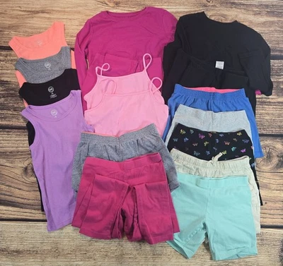 (Lot Of 17) Girls Clothes Size Medium 8 Wonder Nation 2 Pair Pants Sz Lge 10/12 - Image 1 of 4