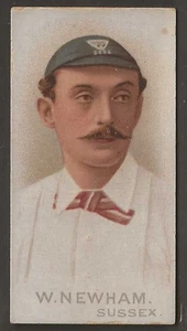 WILLS-CRICKET CRICKETERS 1896-#33- SUSSEX - NEWHAM - Picture 1 of 2