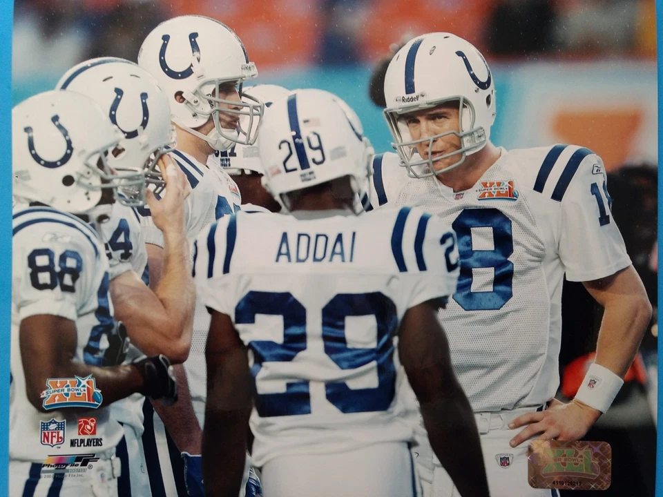 FOTO 8X10 INDIANAPOLIS COLTS Peyton Manning Offensive Huddle SUPER BOWL XLI Foto 1 de 1