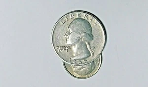 Washington Quarter 1965 sin marca de ceca sin certificación errores de acuñación 5,5 gramos - Imagen 1 de 4