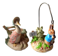 Beatrix Potter Peter Rabbit Jemima Puddleduck Collectible Ceramic Figurines LOT2