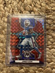 2022 Mosaic James Cook NFL Debut Red Mosaic Rookie Bills RC Color Match