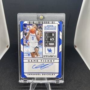 2020-21 Panini Contenders Draft Picks 95/99 Immanuel Quickley #85 Rookie Auto RC