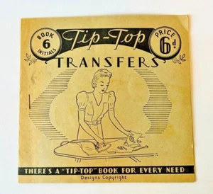Rare Vintage Tip-Top Transfers Book 6 Initials -NZ Transfer Co. Wellington 1950s - Picture 1 of 5
