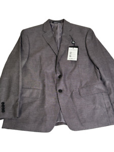 Lauren Ralph Lauren Mens Regular Fit Blazer Sport Coat 40L Red / Grey Check