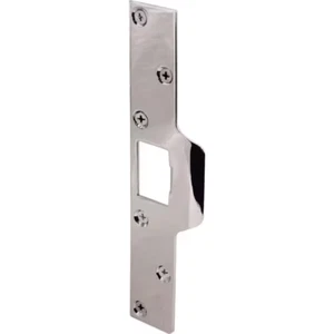 7-7/8" Chrome Steel Security Latch Strike with 3" Screws – Heavy-Duty Lock - Picture 1 of 11