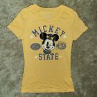 Disneyland "MICKEY STATE" T-Shirt Womens S Golden Disney Sports Team Mouse Parks