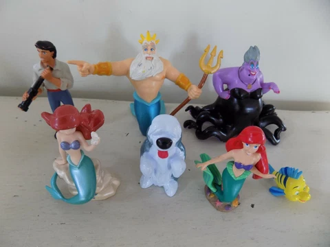 Lot 7 Disney The Little Mermaid King Triton Ariel Ursula Eric PVC Toy Figures Cover
