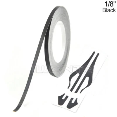 1/8" 3mm Black Pinstriping Pin Stripe DIY Roll Line Vinyl Decal Sticker 32ft - Image 1 of 4