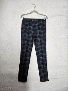 Anthropologie Women Leggings Medium Black Plaid Rayon Blend Pull On Casual Fit - Picture 1 of 20