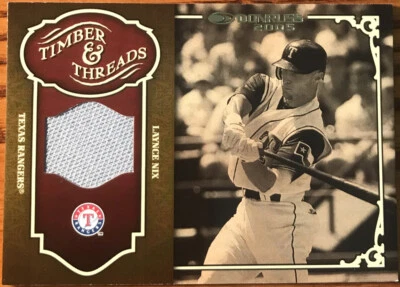 2005 Donruss Timber & Threads Jersey Laynce Nix #TT-24 Texas Rangers - Image 1 of 2