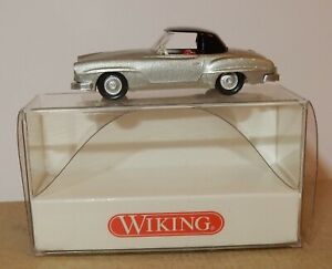 Micro WIKING Ho 1/87 Mercedes Benz 190 Sl Grey Silver Roof Black #07992026 IN