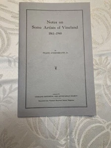Notes On Some Artists Of Vineland 1861 To 1940. New Jersey. Frank Ankerbrand Jr. - Imagen 1 de 8