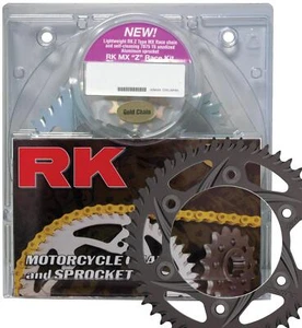 QA GB520MXZ4-114 Chain 14/50 Black Aluminum Sprocket Kit RK Chain 1052-928ZK - Picture 1 of 1
