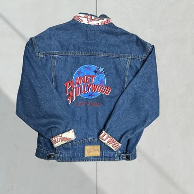 Chaqueta vaquera vintage años 80 90 Planet Hollywood Las Vegas azul mediana Foto 1 de 4