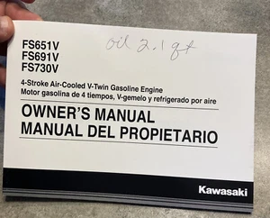 Kawasaki Fs651V FS691V FS730V Owners manual 4 Stroke Air Cooled V-twin Free Ship - Picture 1 of 2
