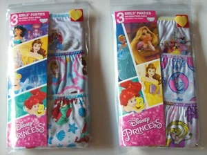 Disney Princess Underwear Underpants 3 Girls' Panties New - Picture 1 of 3