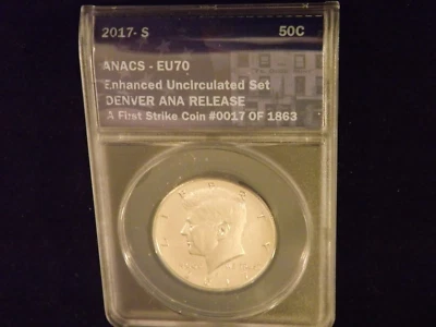 2017-S     Half Dollar      ANACS  EU 70 - Image 1 of 2