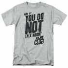 Fight Club Rule 1 T Shirt Licensed Movie Retro Classic Tee New Sport Grey