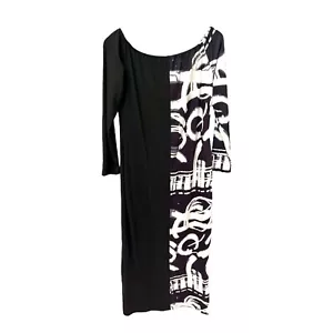 NWT Women's Sexy Graphic Printed Off Shoulder Long Sleeve Dress XL - Picture 1 of 12