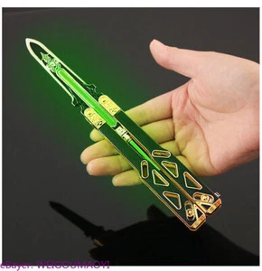 Cyberpunk Apex Legends Octane Butterfly Cosplay Heirloom Luminous Balisong Arms- - Picture 1 of 7