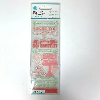 Estampillas artesanales de Martha Stewart transparentes para todas las ocasiones 42-24015 10 piezas Foto 1 de 2