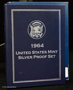 1964 United States Mint Proof Set Philadelphia 90% Silver First Commemorative