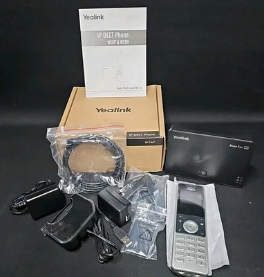 Yealink W56P IP Dect Teléfono Auricular Inalámbrico con Base de Carga Clip Batería Nuevo Foto 1 de 4