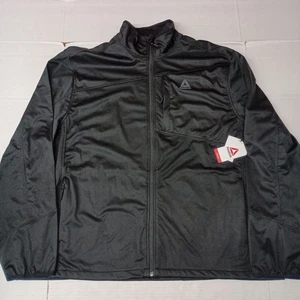 Reebok Softshell Jacket Men's 3XL Black Full Zip Windbreaker Outdoor OMRD195 - Picture 1 of 10