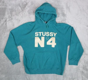 Sudadera con Capucha Pullover Para Hombre Stussy N4 Verde Pitón Serpiente Grande - Imagen 1 de 7