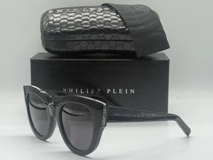 NEW PHILIPP PLEIN SPP026S COL. 0700 BLACK SUNGLASSES FRAME RX 53-22 - Picture 1 of 5