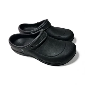 Zoccolo da lavoro uomo Crocs Bistro antiscivolo taglia 12 nero ospedale ristorante - Foto 1 di 7