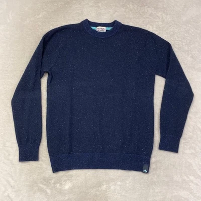 Suéter Scotch Soda Para Hombre Azul Marino Tejido Moteado Cuello Redondo Talla Grande Foto 1 de 4