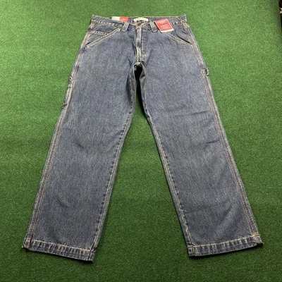 Pantalones de carpintero vintage Levis para hombre 34 azul denim holgados piernas anchas se adapta a 34x30 Foto 1 de 4