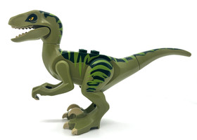 Velociraptor olive & dark green Dino Lego Dinosaur Raptor Chase 5884