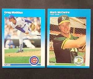 1987 Fleer Update - Greg Maddux #U-68 (RC) & Mark Mcgwire Fleer Update RC - Bild 1 von 2