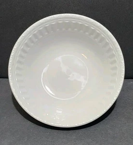 JC Penney Italiana Porcelain Dinnerware Embossed White Soup Bowl 6.25" - Picture 1 of 4