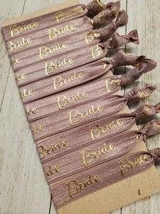 VENTA Juego de 10 Corbatas para el Cabello de Novia Dorado y Jengibre Favores de Boda Regalo de Novia - Imagen 1 de 1