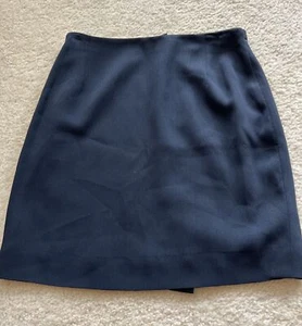 Alex Garfield Marks Womens Skirt Career Straight Lined Back Slit. Navy Şz 8 GB - Picture 1 of 8