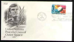 UN. 256. 10c. Satellit & Globus, Friedliche Nutzung des Weltraums. FDC. 1975 - Bild 1 von 1