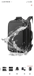 Sac à dos pour ordinateur portable 15,6" 102011_141217 - USB étanche - Noir - Photo 1/6