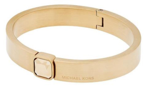 MICHAEL KORS Urban Rush Bracciale Oro Bracciale Largo Quadrato Cristallo MKJ5801710 +SCATOLA