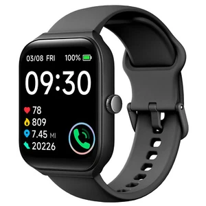 Montre Connectée 1.95'' pour Femme/Homme, Fitness Tracker avec Réponse/Faire Appels IOS - Photo 1 sur 19
