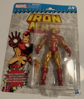 Boneco de ação retrô Marvel Legends Iron Man 2017 novo - Imagem 1 de 2