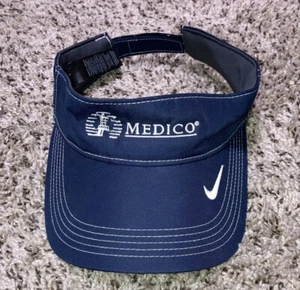 Nike Medico Visor- Navy & White Adjustable - Picture 1 of 3