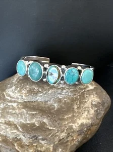 Brazalete mujer azul Arizona turquesa navajo plata esterlina 5 piedras 16280 - Imagen 1 de 11