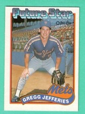 (1) GREG JEFFERIES 1989 O-PEE-CHEE # 233 METS FUTURE STAR NM+  CARD (H9201)