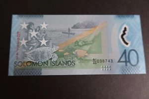 SOLOMON ISLANDS 2018 POLYMER COMMEMORATING 40TH YEAR OF INDEPENDENCE. P37, $40 - Picture 1 of 2