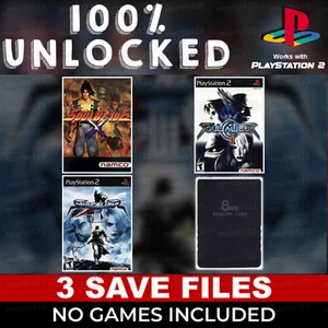 Scheda di memoria Soul blade calibur II 2 III 3 PSX PS1 PS2 sbloccata completa salva - Foto 1 di 5